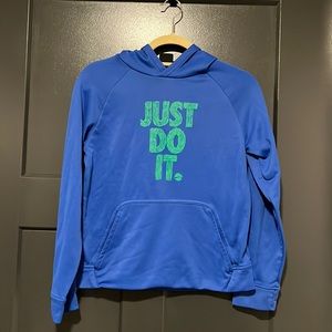 Boys Nike Blue Dri-Fit Hoodie